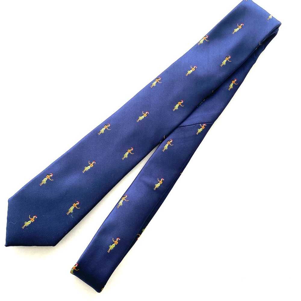 Banana Republic Navy Blue Hula Dancer Skinny Necktie